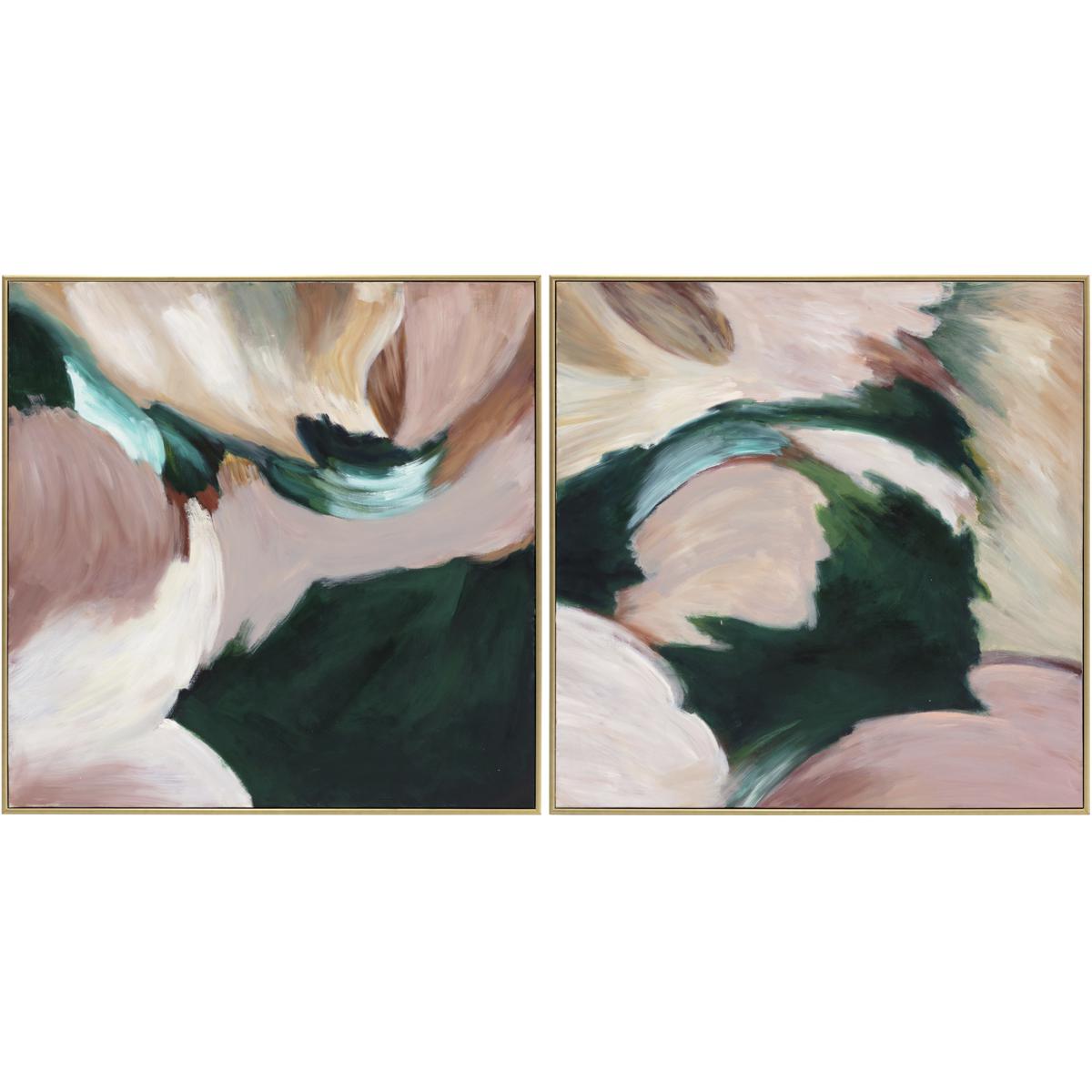 SUNPAN A0365 Wild Ones 48 X 48 inch Hand Painted Art, Set Of 2